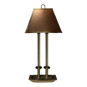 1950s James Mont Attributed Asian Modern Pagoda Table Lamp Mica Shade